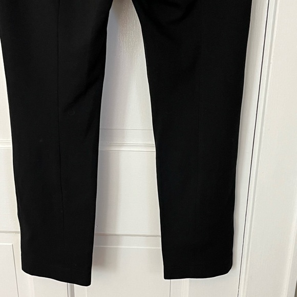 Theory Black Cigarette Camogie High Rise Belted Pants Size 6 Chic Elegant - Picture 8 of 12